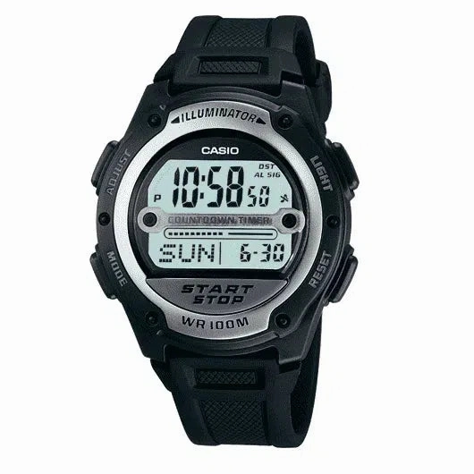 Casio W-756-1AVDF Black Resin Watch for Men and Women
