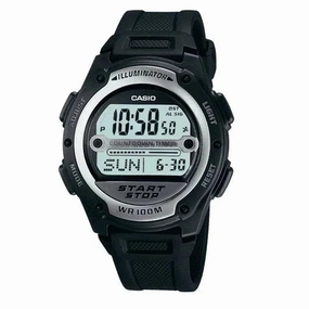 Casio W-756-1AVDF Black Resin Watch for Men and Women