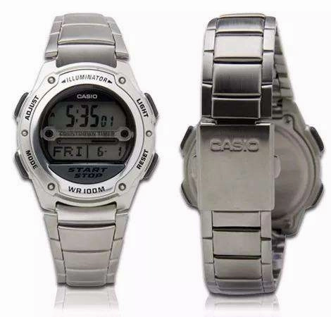 Casio W-756D-1AVDF Silver Stainless Watch for Men