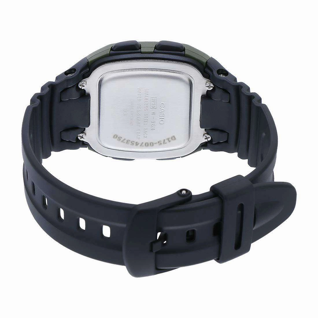 Casio W-96H-3AVDF Black Resin Watch for Men and Women