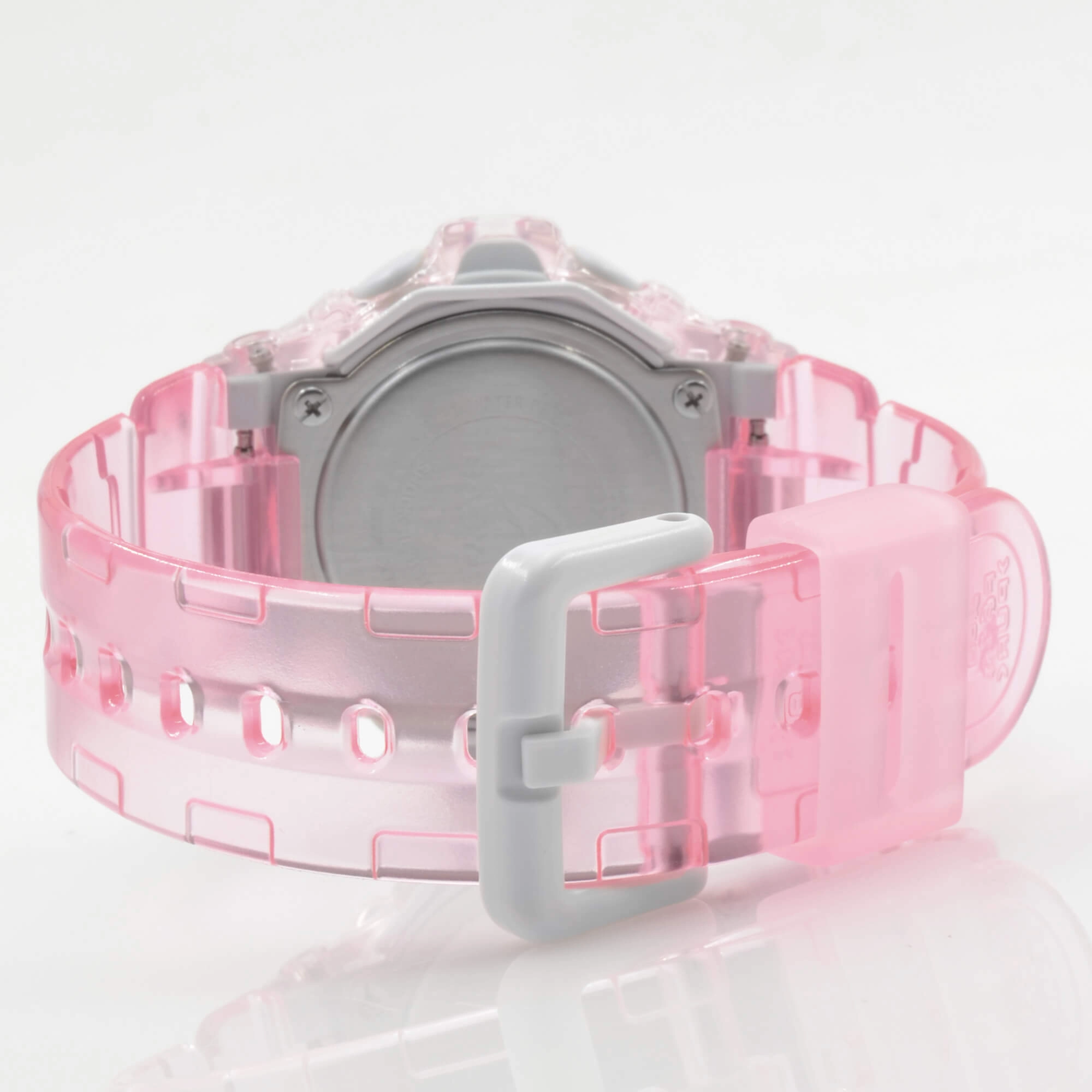 Casio Women's Alarm Watch - Baby-G Pink Transparent Strap Digital Dial | BG169R-4