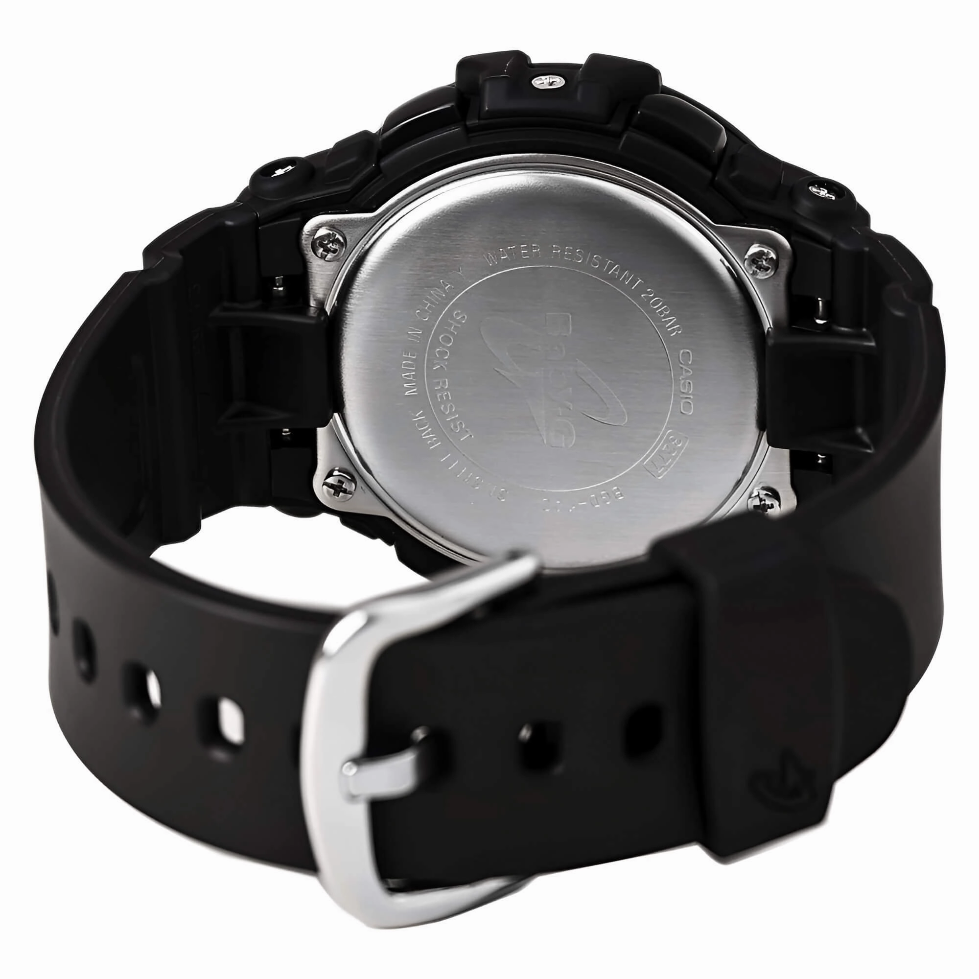 Casio Women's Baby-G Dual Illuminator Black Resin Strap Digital Black Dial Alarm Watch | BGD140-1A