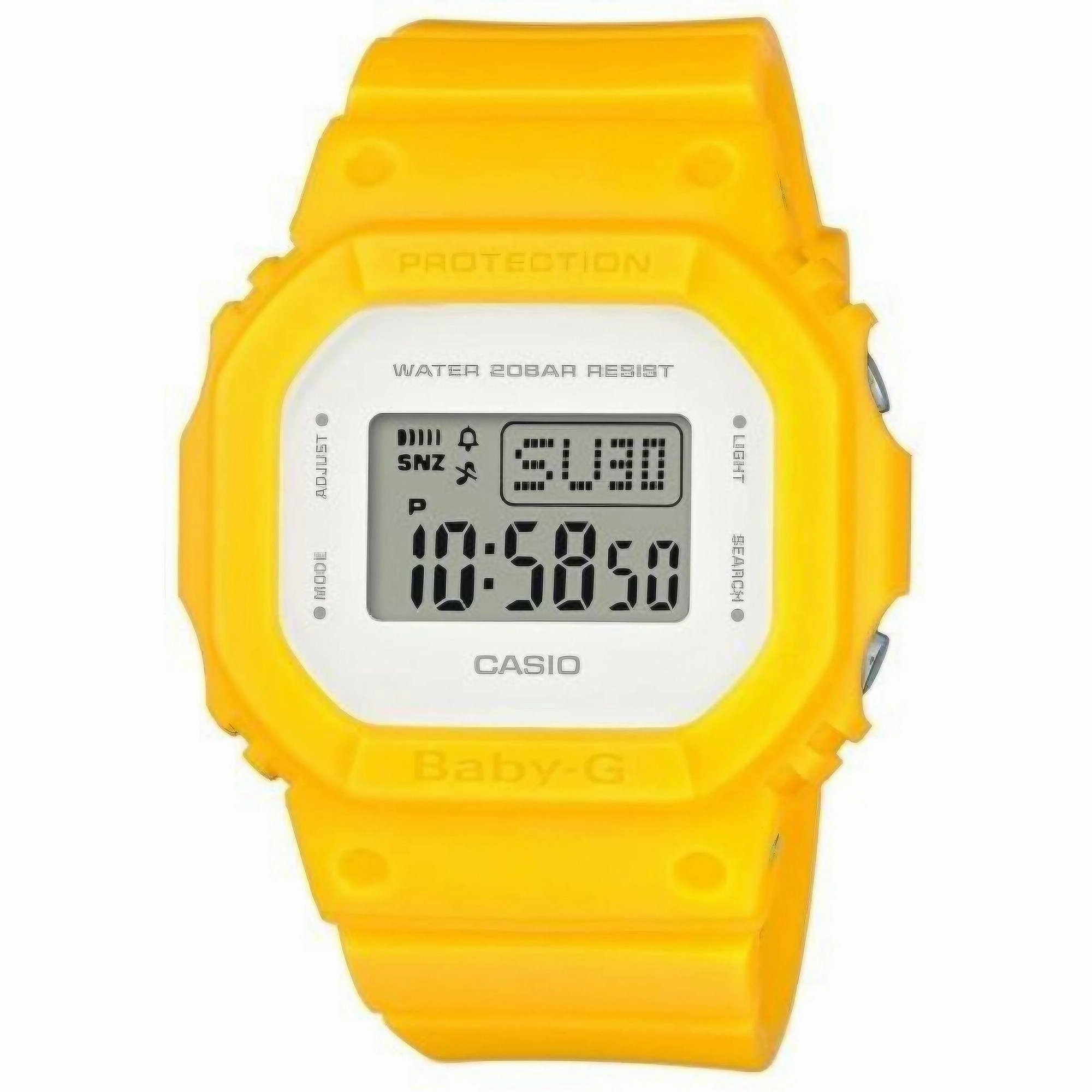 Casio Women's Watch - Baby-G World Time Digital Dial Yellow Resin Strap | BGD560CU-9