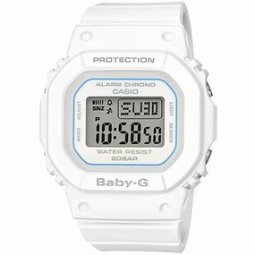 Casio Women's Watch - Baby-G World Time Grey Digi Dial White Resin Strap | BGD560-7