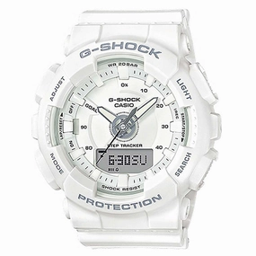 Casio Women's Watch - G-Shock White Ana-Digi Dial Shock Resistant Strap | GMAS130-7A