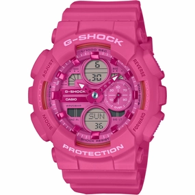Casio Women's Watch G-Shock Pink and Grey Ana-Digi Dial Strap GMA-S140PP-4ACR