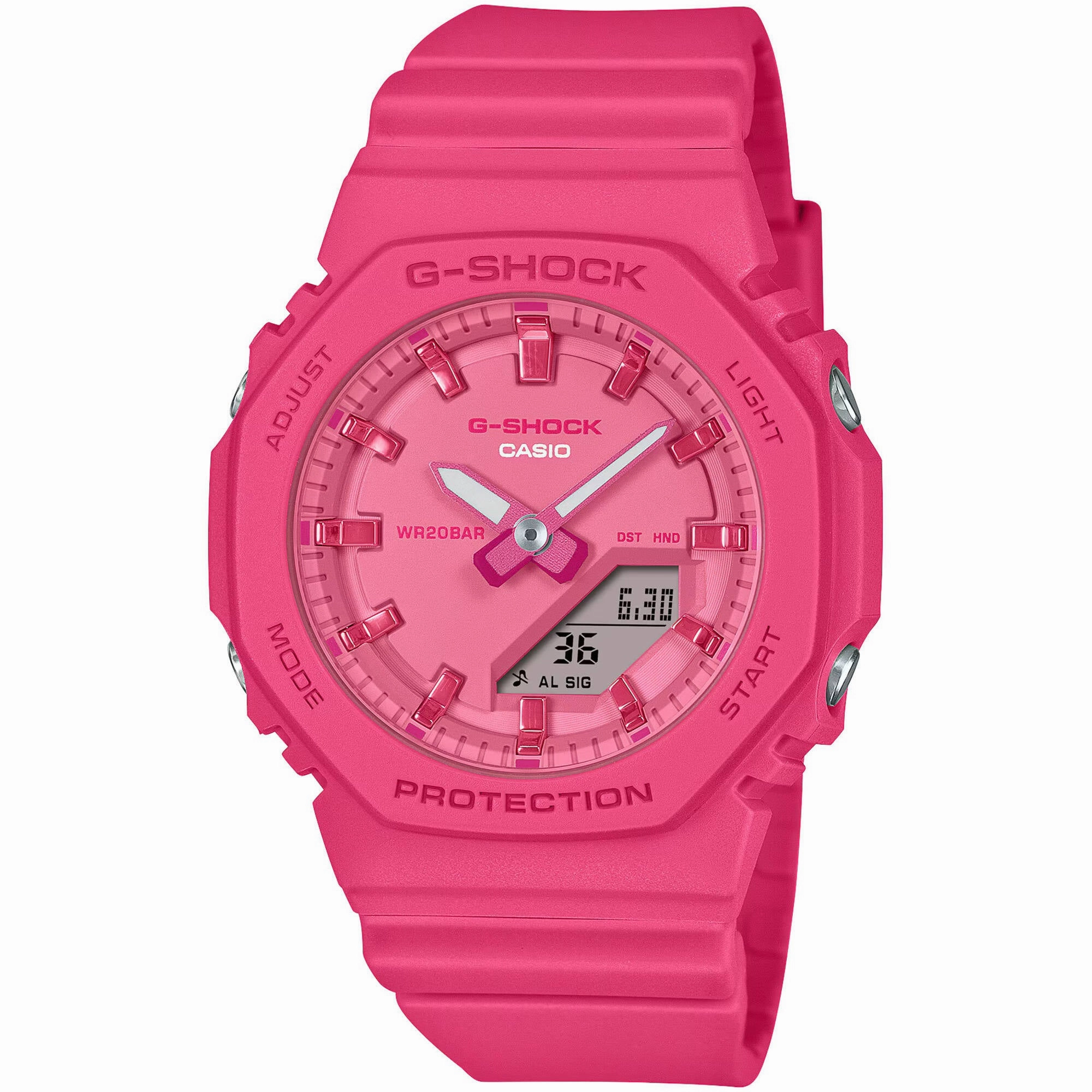 Casio Women's Watch G-Shock Pink and Grey Dial Analog-Digital GMA-P2100PP-4ACR