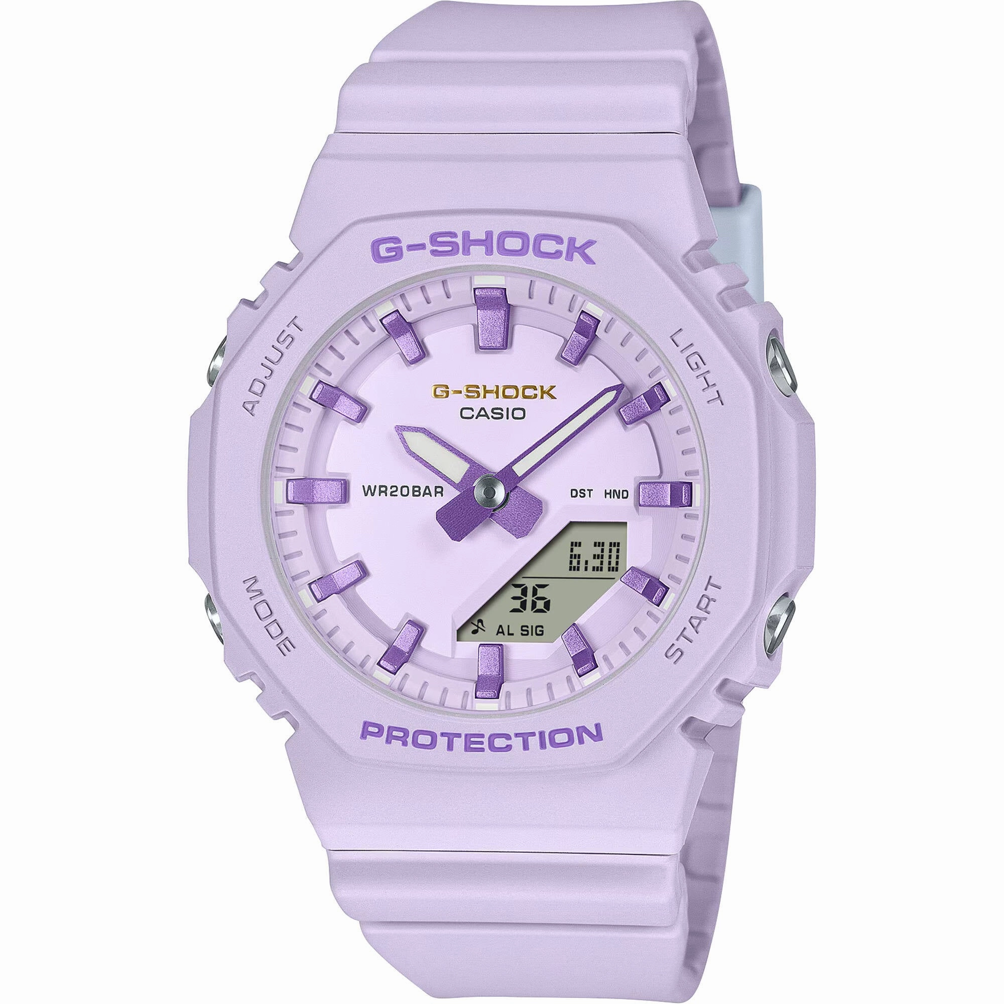 Casio Women's Watch G-Shock Purple Resin Strap Analog-Digital GMA-P2125W-6ACR