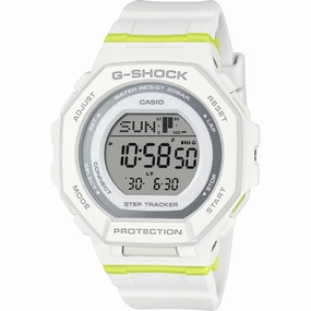Casio Women's Watch G-Shock White Resin Strap Grey Digital Dial GMD-B300SC-7CR