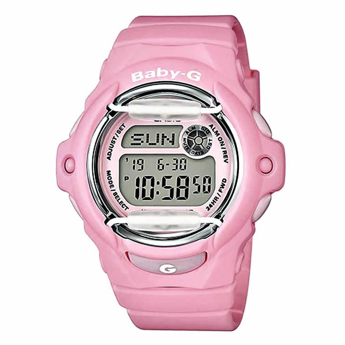 Casio Women's World Time Watch - Baby-G Pink Resin Strap | BG169R-4C