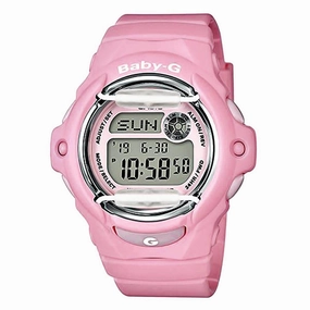 Casio Women's World Time Watch - Baby-G Pink Resin Strap | BG169R-4C