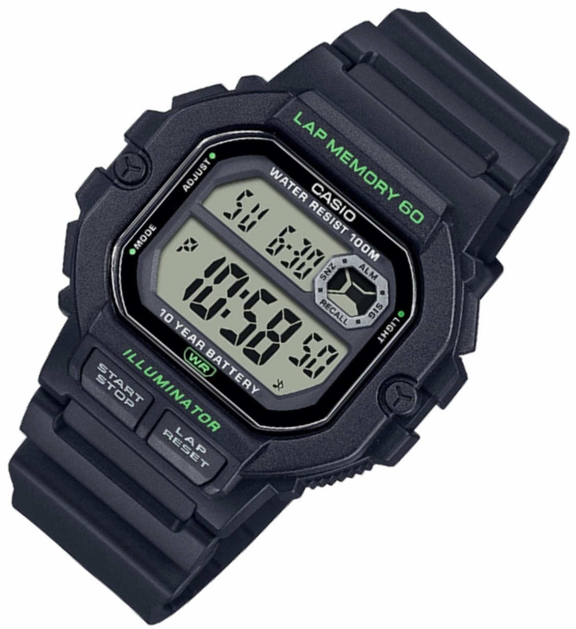 Casio WS-1400H-1A Black Resin Strap Watch for Men