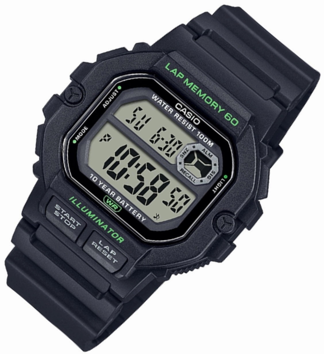 Casio WS-1400H-1A Black Resin Strap Watch for Men