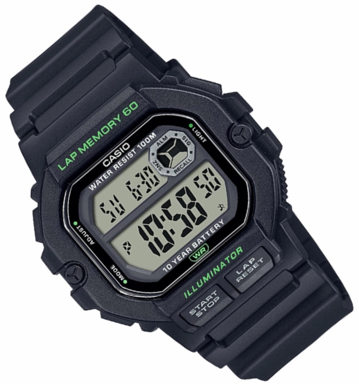 Casio WS-1400H-1A Black Resin Strap Watch for Men