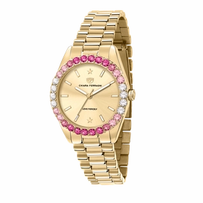 Chiara Ferragni Everyday Pink Zircon Gold Watch