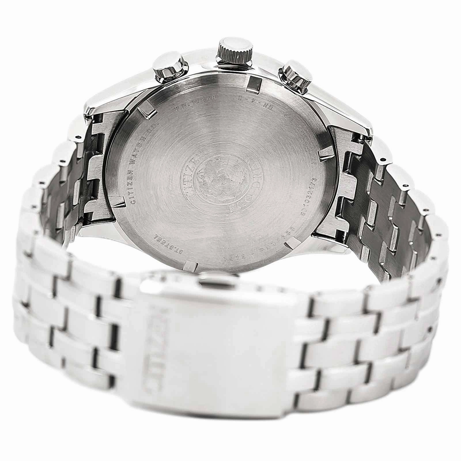 Citizen Men's Chronograph Watch - Chandler Eco-Drive Matte Grey Dial Steel Bracelet