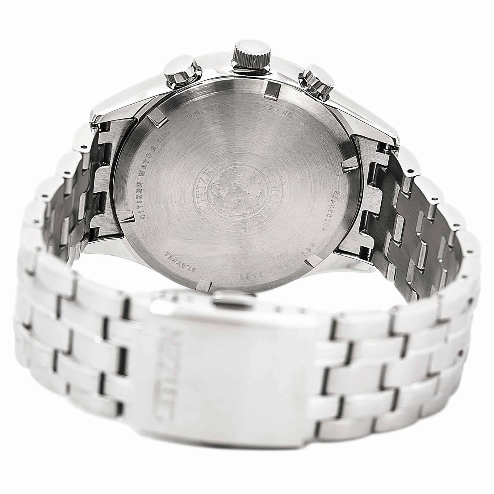 Citizen Men's Chronograph Watch - Chandler Eco-Drive Matte Grey Dial Steel Bracelet