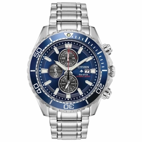 Citizen Men's Chronograph Watch - Professional Diver Blue Dial Bracelet | CA0710-58L