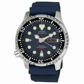Citizen Men's Left Handed Watch - Promaster Blue Dial Rubber Strap | NY0040-17L