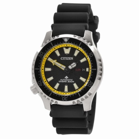 Citizen Men's Watch - Promaster Automatic Black and Yellow Dial Strap | NY0130-08E