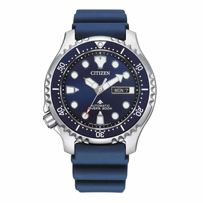 Citizen Men's Watch - Promaster Automatic Blue Silicone Rubber Strap | NY0141-10L