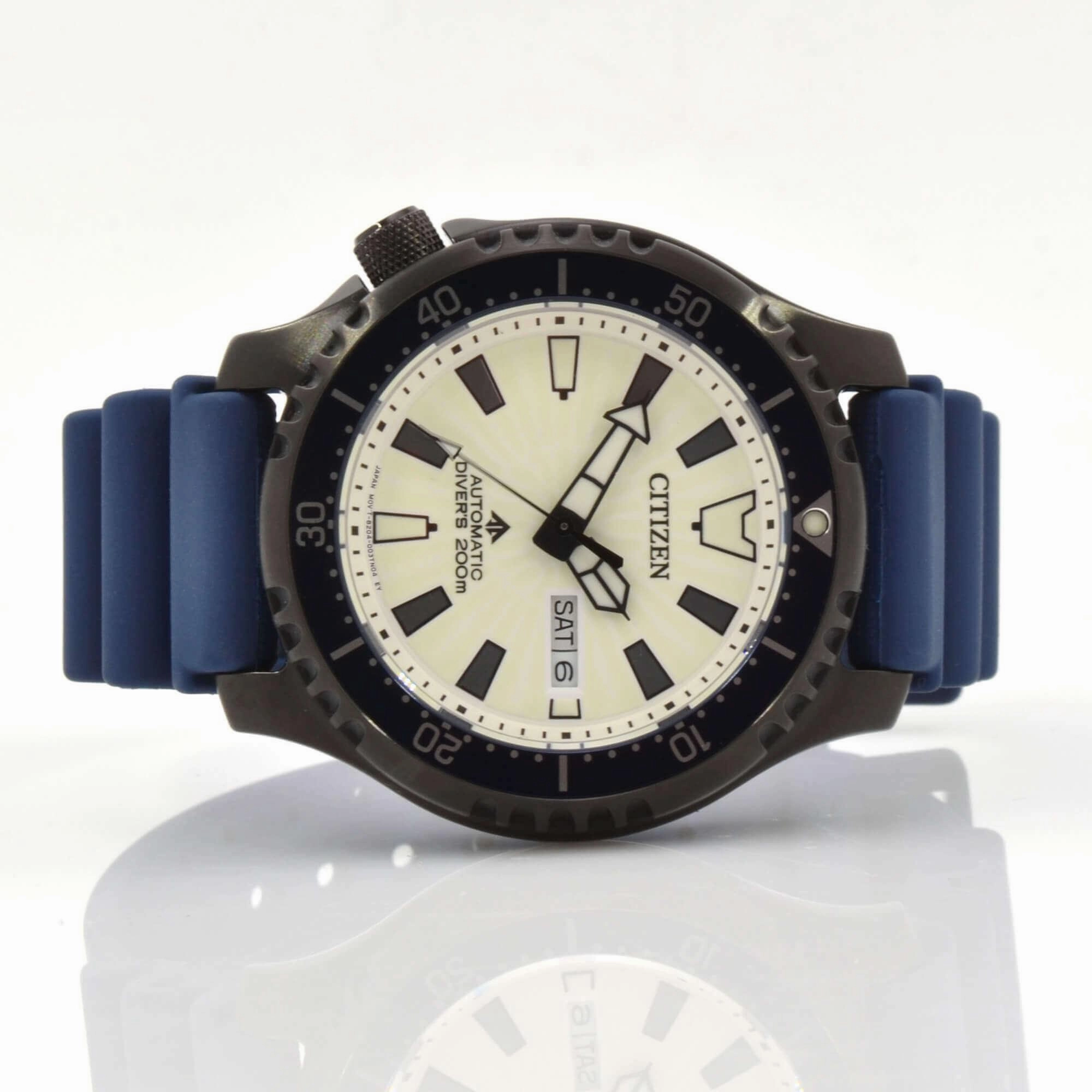 Citizen Men's Watch - Promaster Automatic Date Display White Dial Strap | NY0137-09A