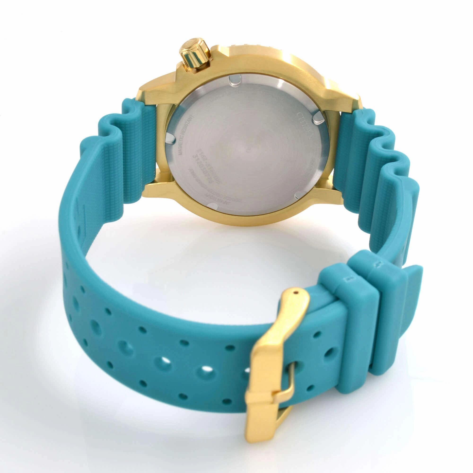 Citizen Men's Watch - Promaster Dive Date Turquoise Polyurethane Strap | BN0162-02X