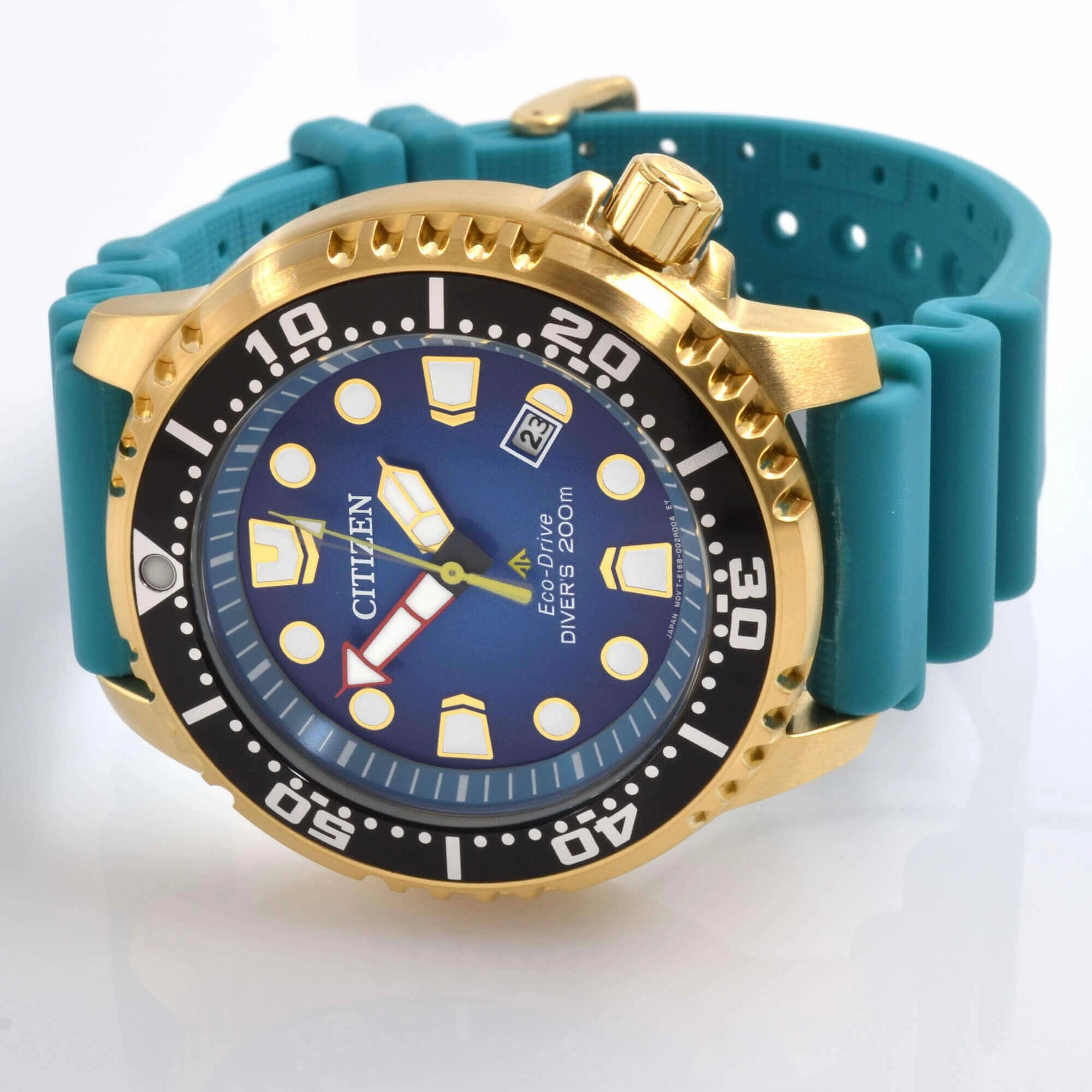 Citizen Men's Watch - Promaster Dive Date Turquoise Polyurethane Strap | BN0162-02X