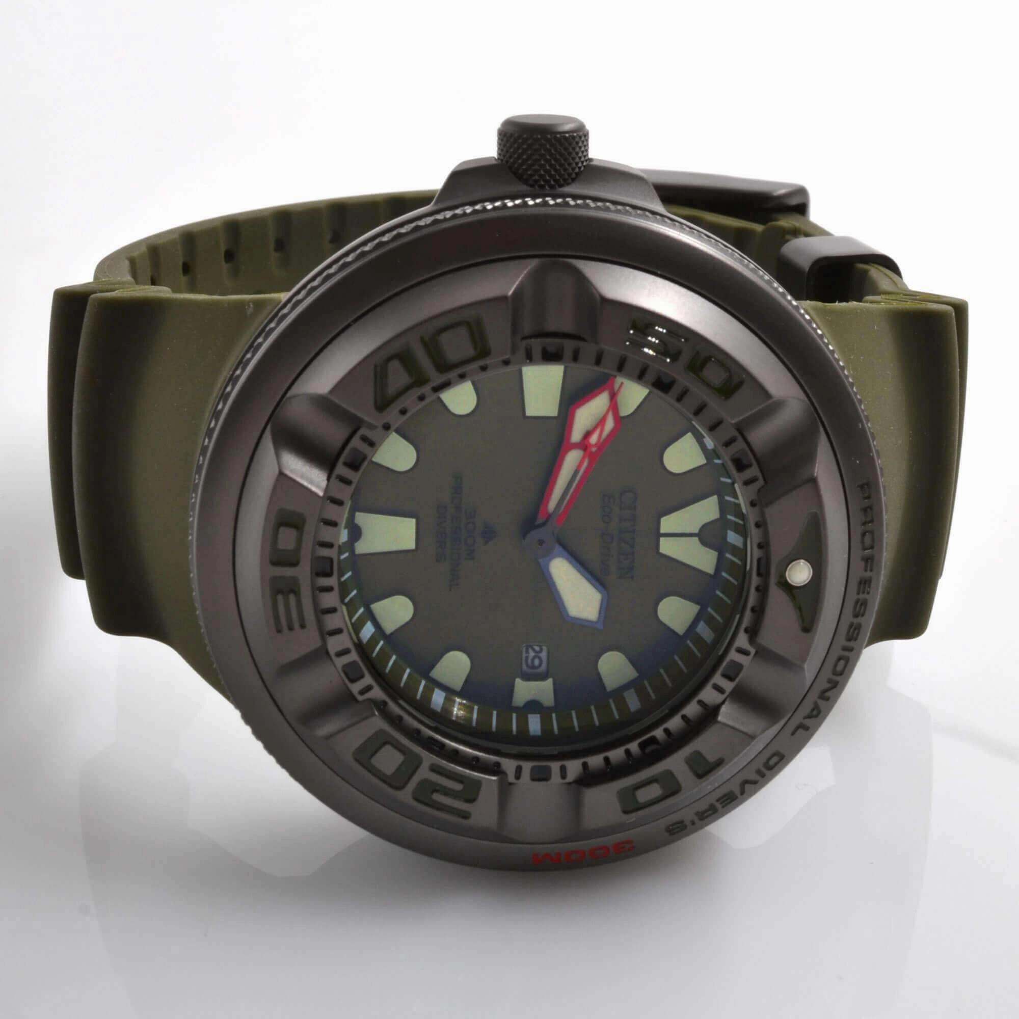 Citizen Men's Watch - Promaster Marine Rotating Bezel Olive Green Dial | BJ8057-17X