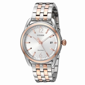 Citizen Women's Bracelet Watch - LTR Silver Dial Two Tone Steel | FE6086-74A
