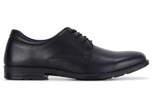 Clarks Boston Senior Black Leather School Shoes F Width Clarks Shoes
