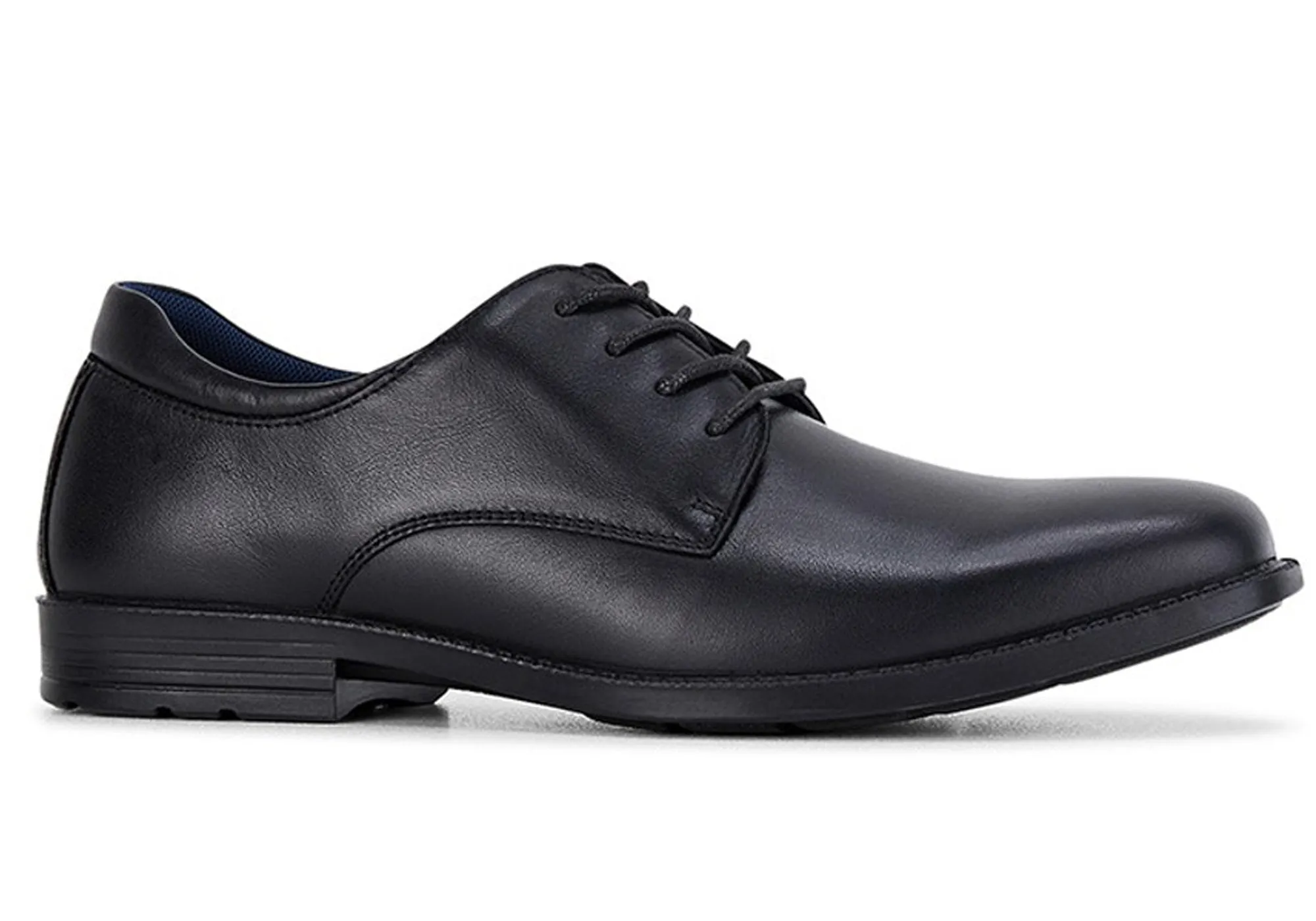 Clarks Boston Senior Black Leather School Shoes F Width Clarks Shoes