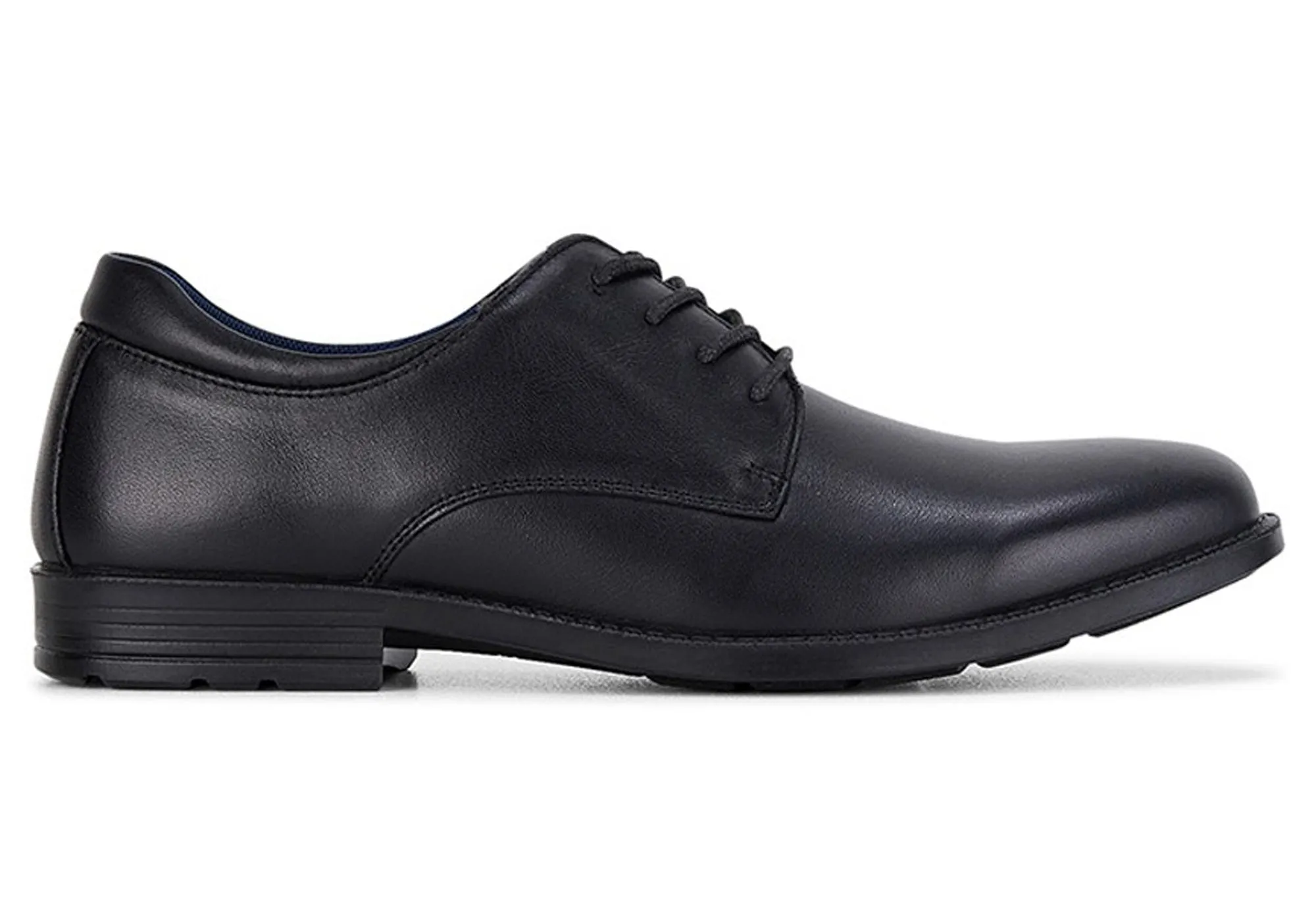 Clarks Boston Senior Black Leather School Shoes F Width Clarks Shoes