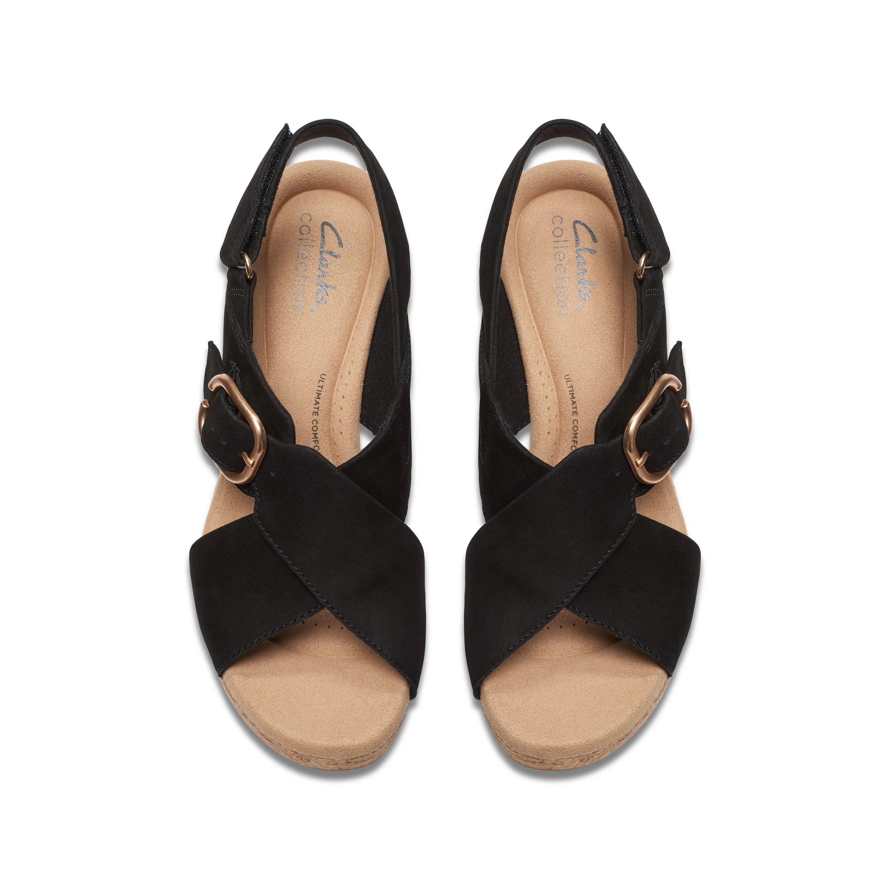 Clarks Giselle Dove in Black Nubuck