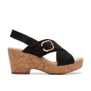 Clarks Giselle Dove in Black Nubuck