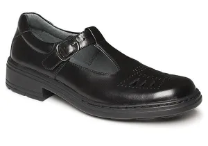 Clarks Ingrid Senior Black Hi Shine Tbar Leather School Shoes Clarks Shoes