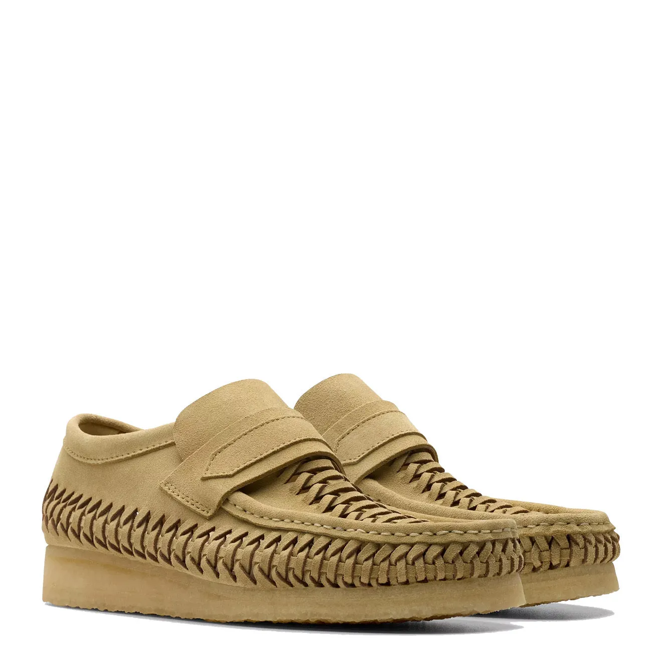 Clarks Originals WB Loafer Weave Maple Suede Clarks Originals Shoes