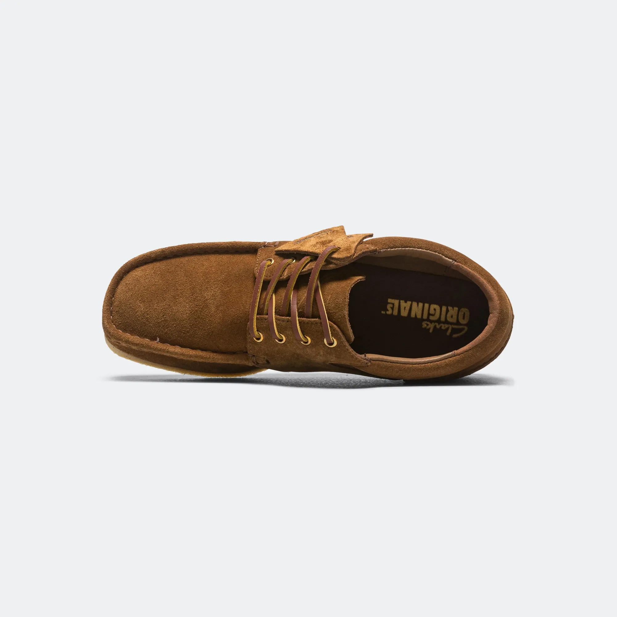 Clarks Shoes Wallabee Boat - Cola Suede