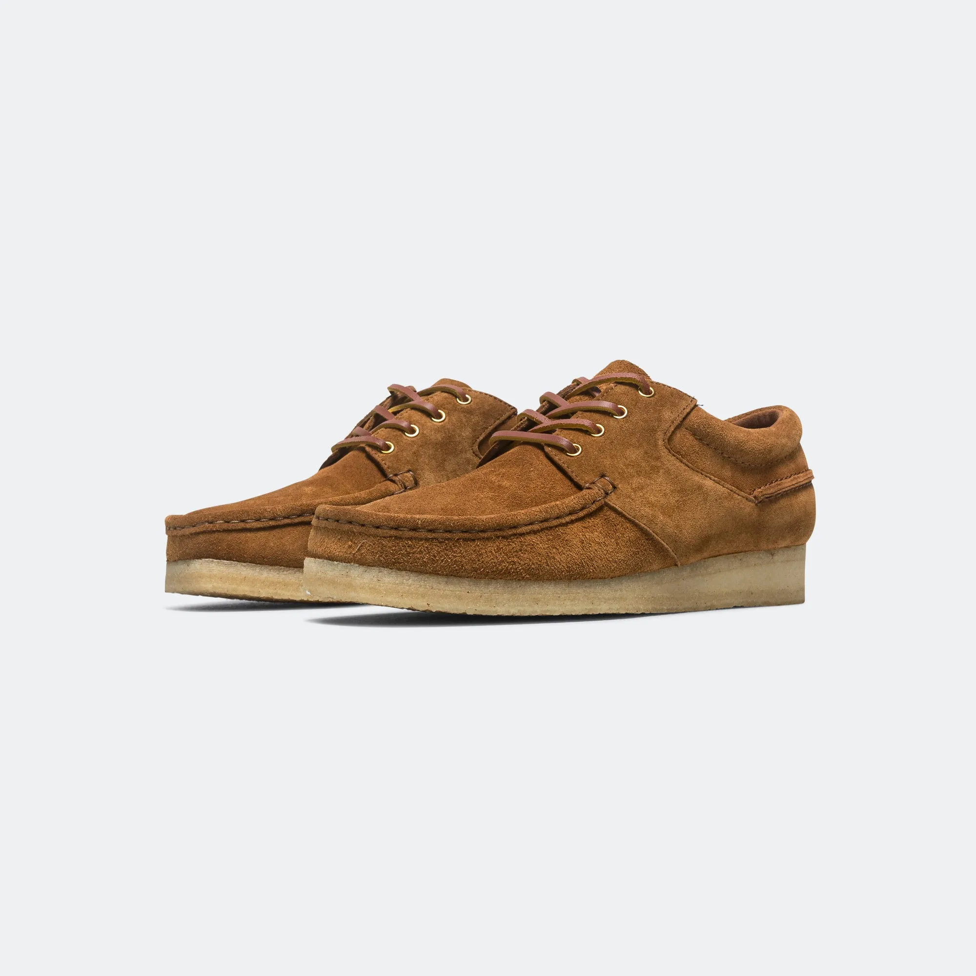 Clarks Shoes Wallabee Boat - Cola Suede