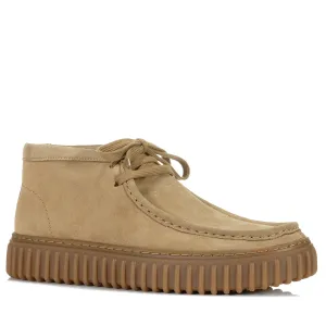 Clarks Torhill Hi Dark Sand Suede Shoes_Clarks