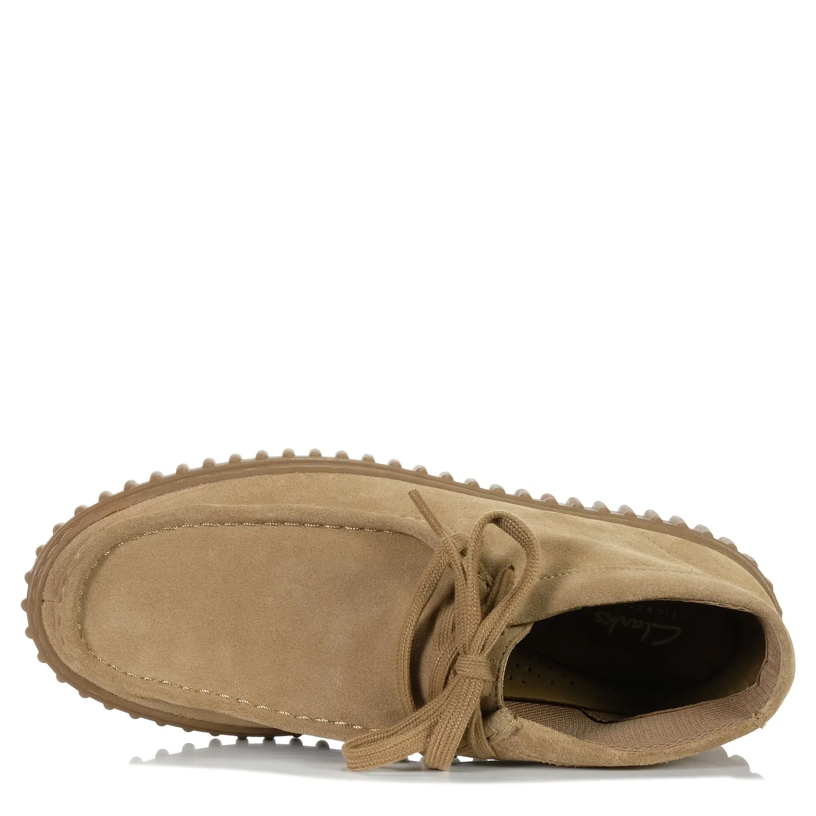 Clarks Torhill Hi Dark Sand Suede Shoes_Clarks