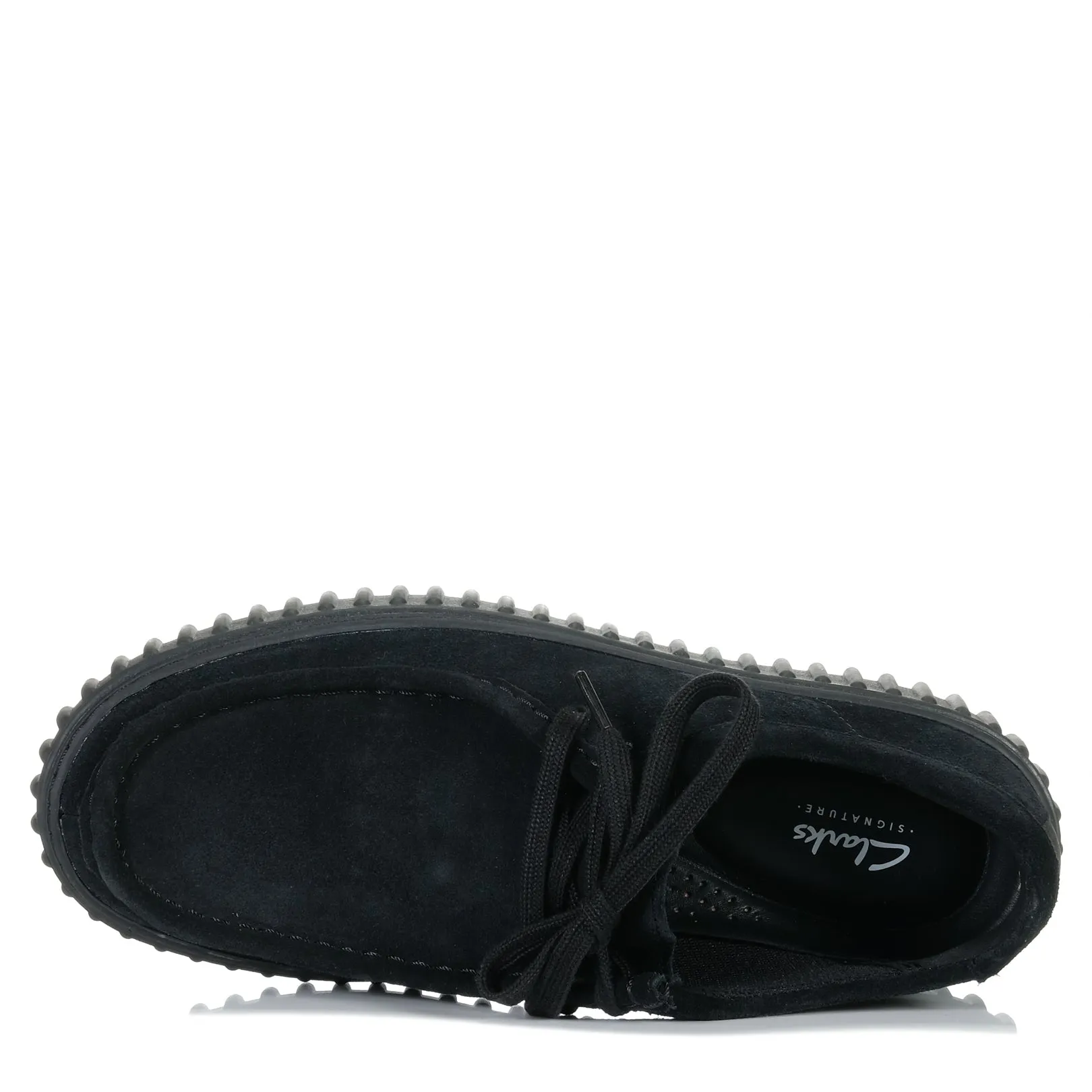 Clarks Torhill Lo Black Suede Shoes_Clarks