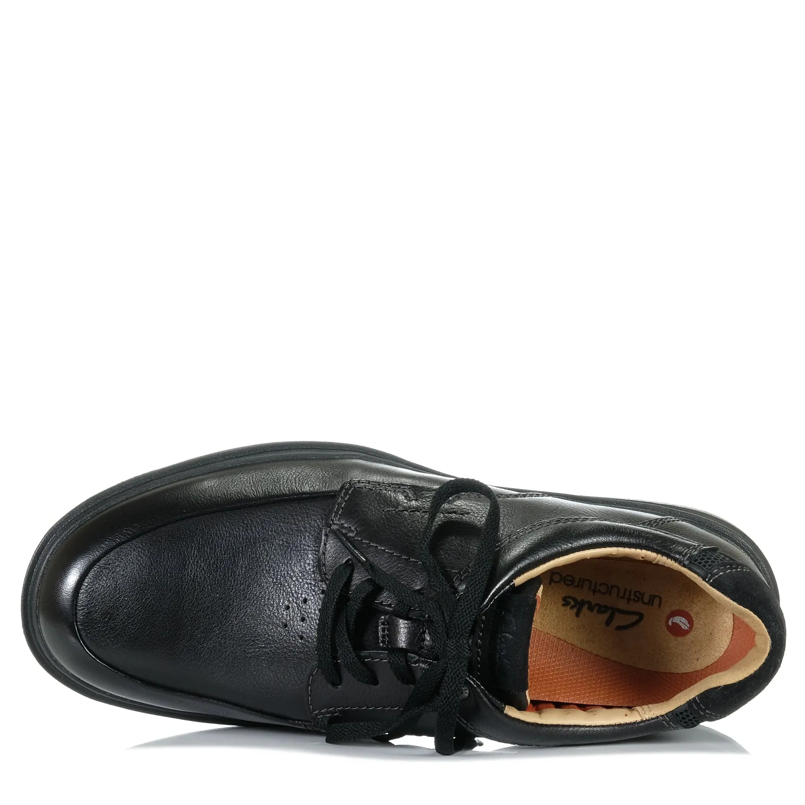Clarks Un Briley Lace Black Leather Shoes_Clarks