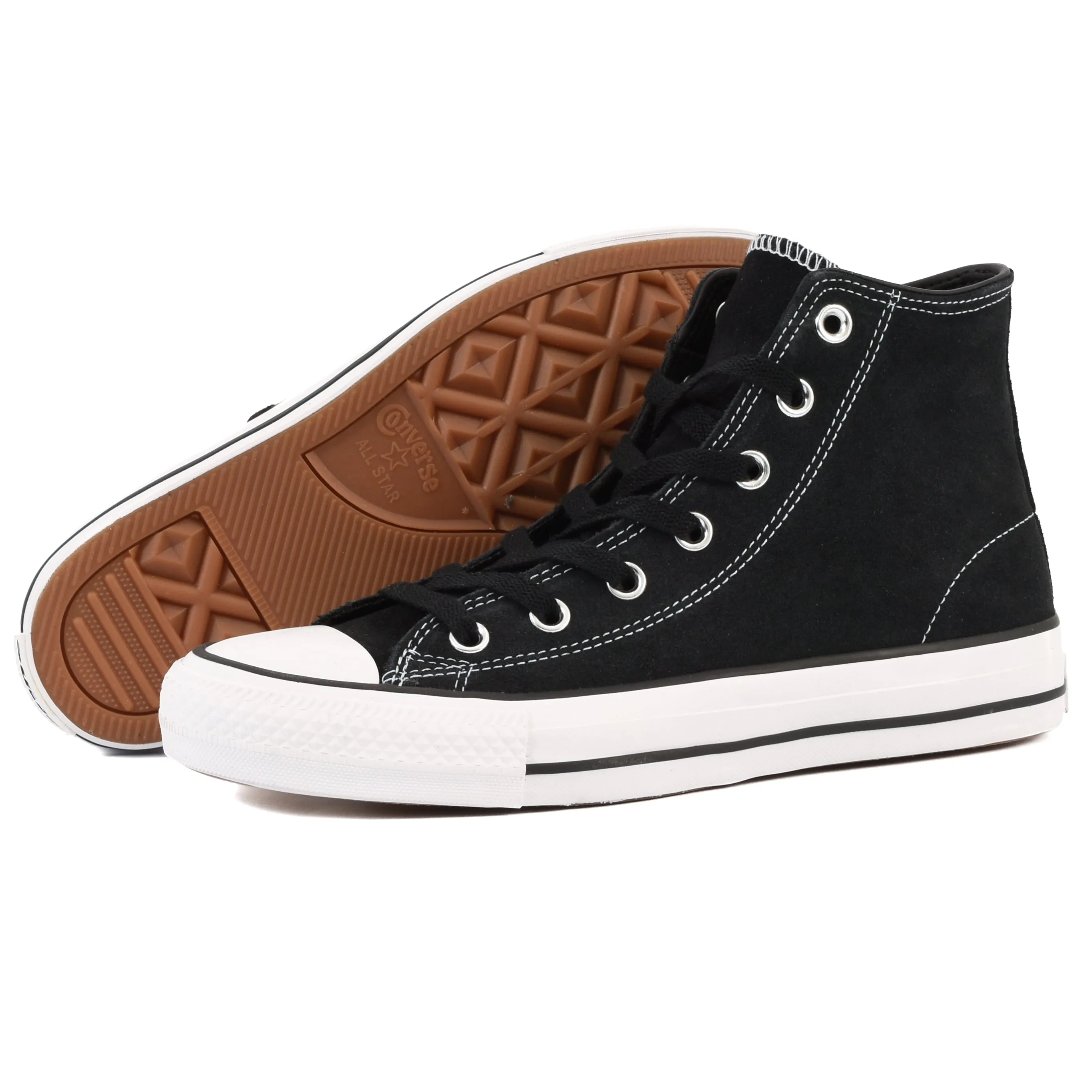 CONS - Chuck Taylor All Star Pro Hi (Black/Black/White) Converse Shoes