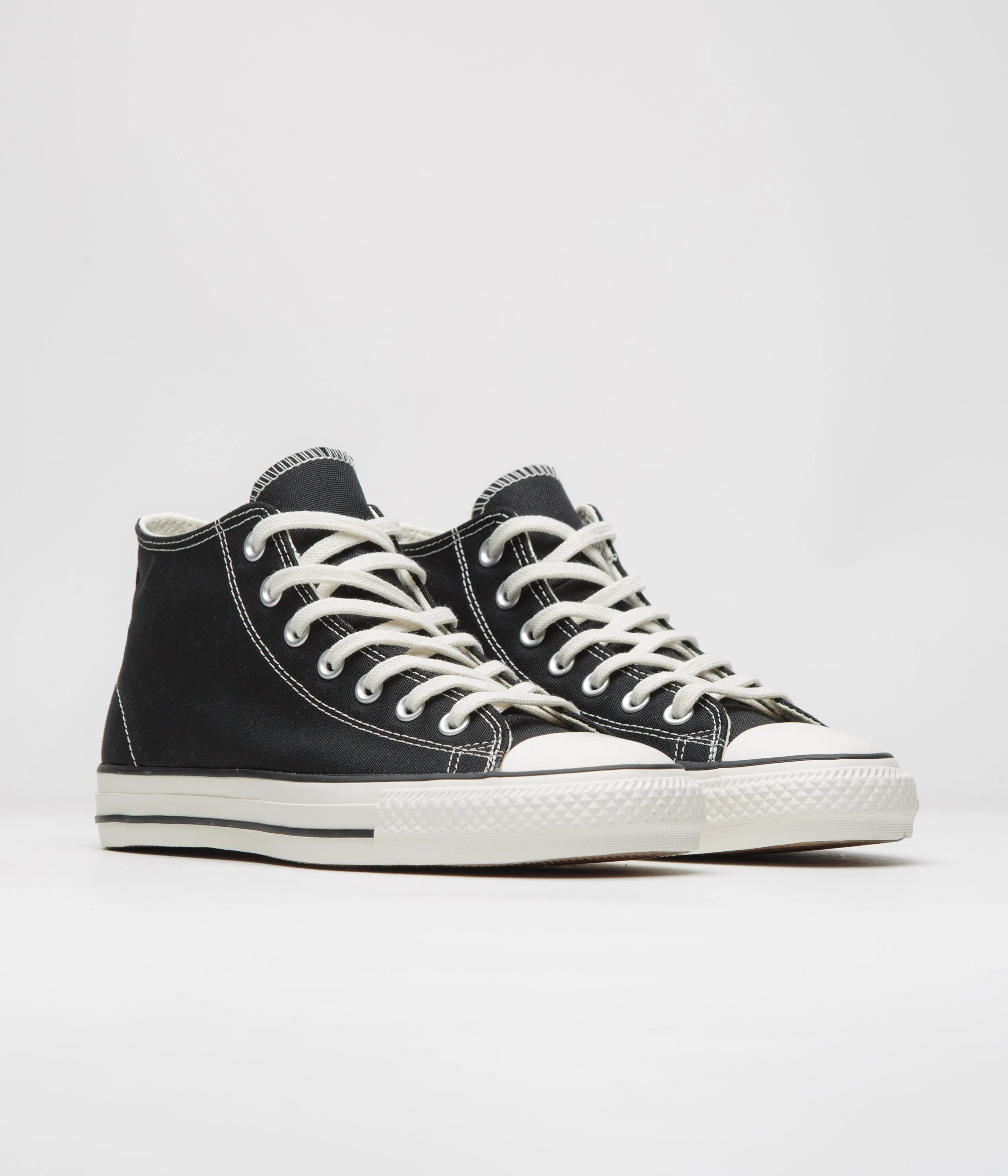 Converse Cons CTAS Pro Mid Cut Off Shoes - Black / Black / Egret Converse Shoes