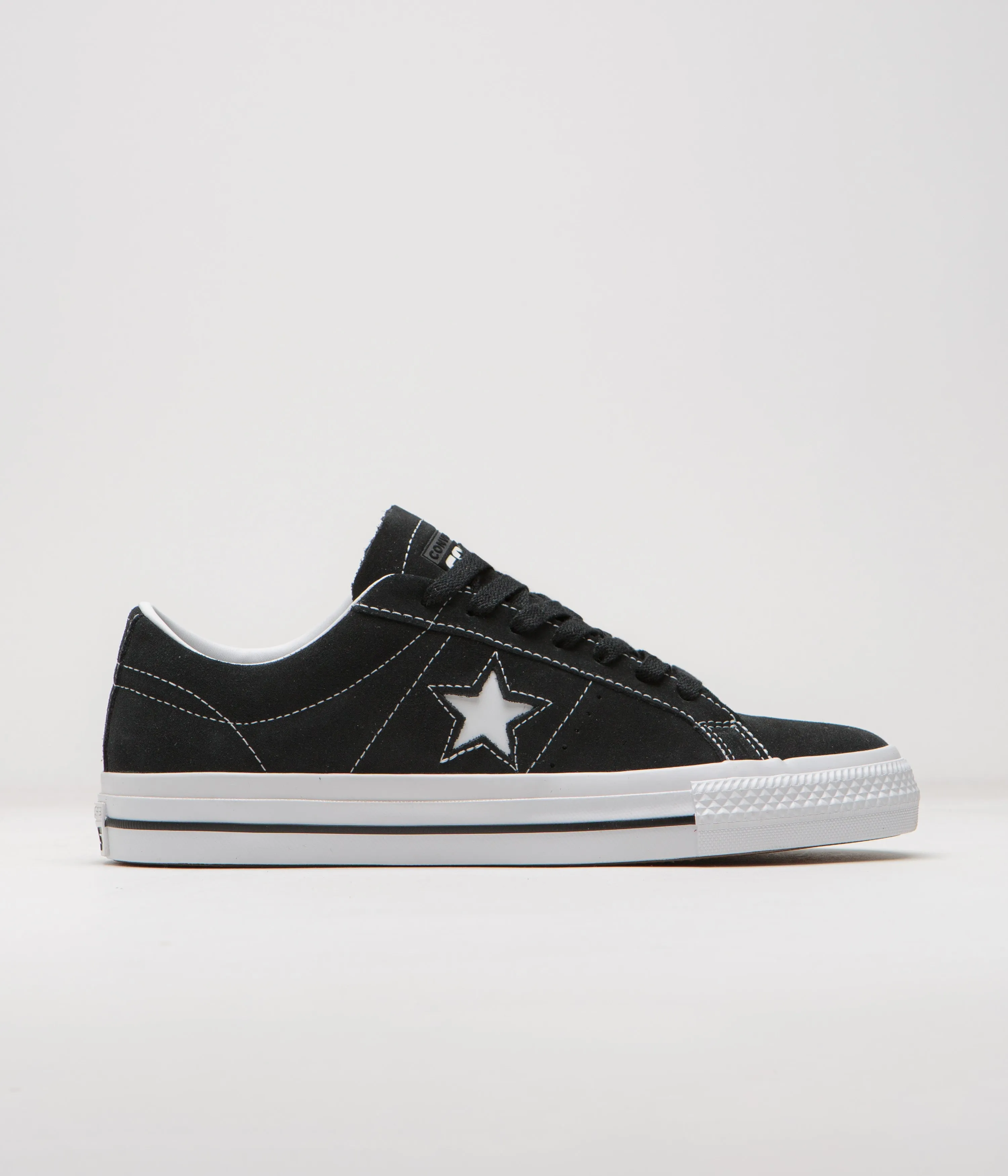 Converse Cons One Star Pro Suede Ox Shoes - Black / Black / White Converse Shoes