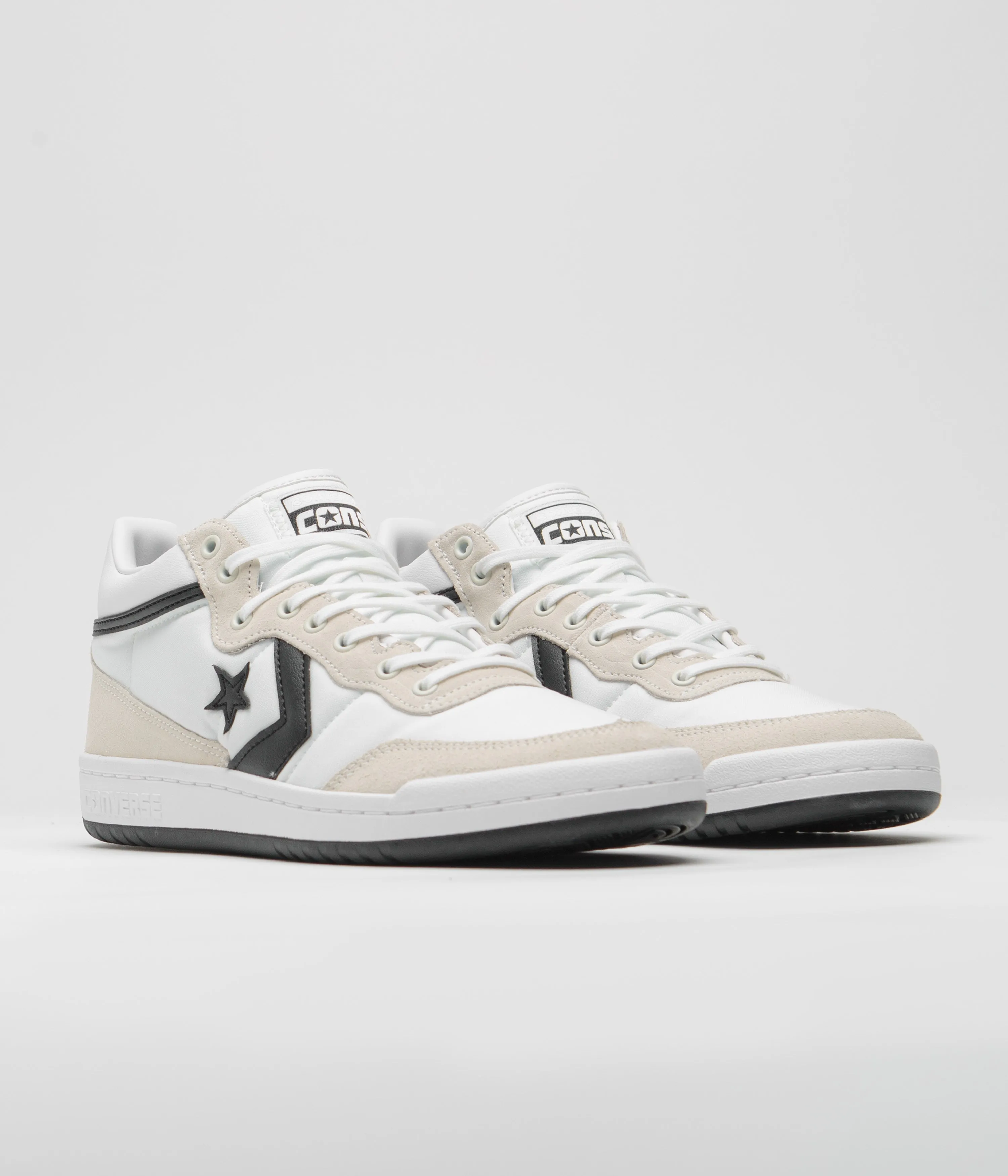 Converse Fastbreak Pro Mid Shoes - White / Black / Egret Converse Shoes