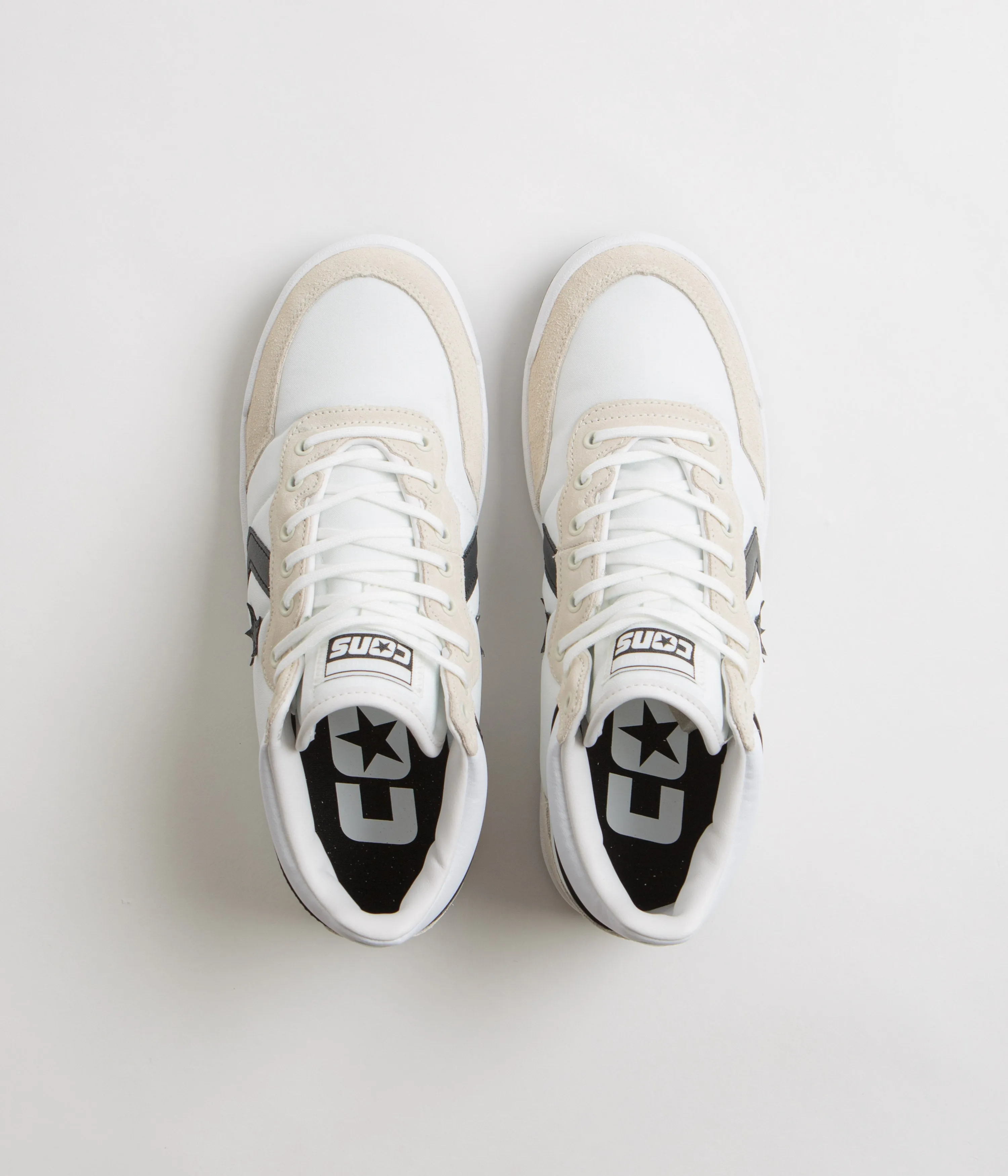 Converse Fastbreak Pro Mid Shoes - White / Black / Egret Converse Shoes