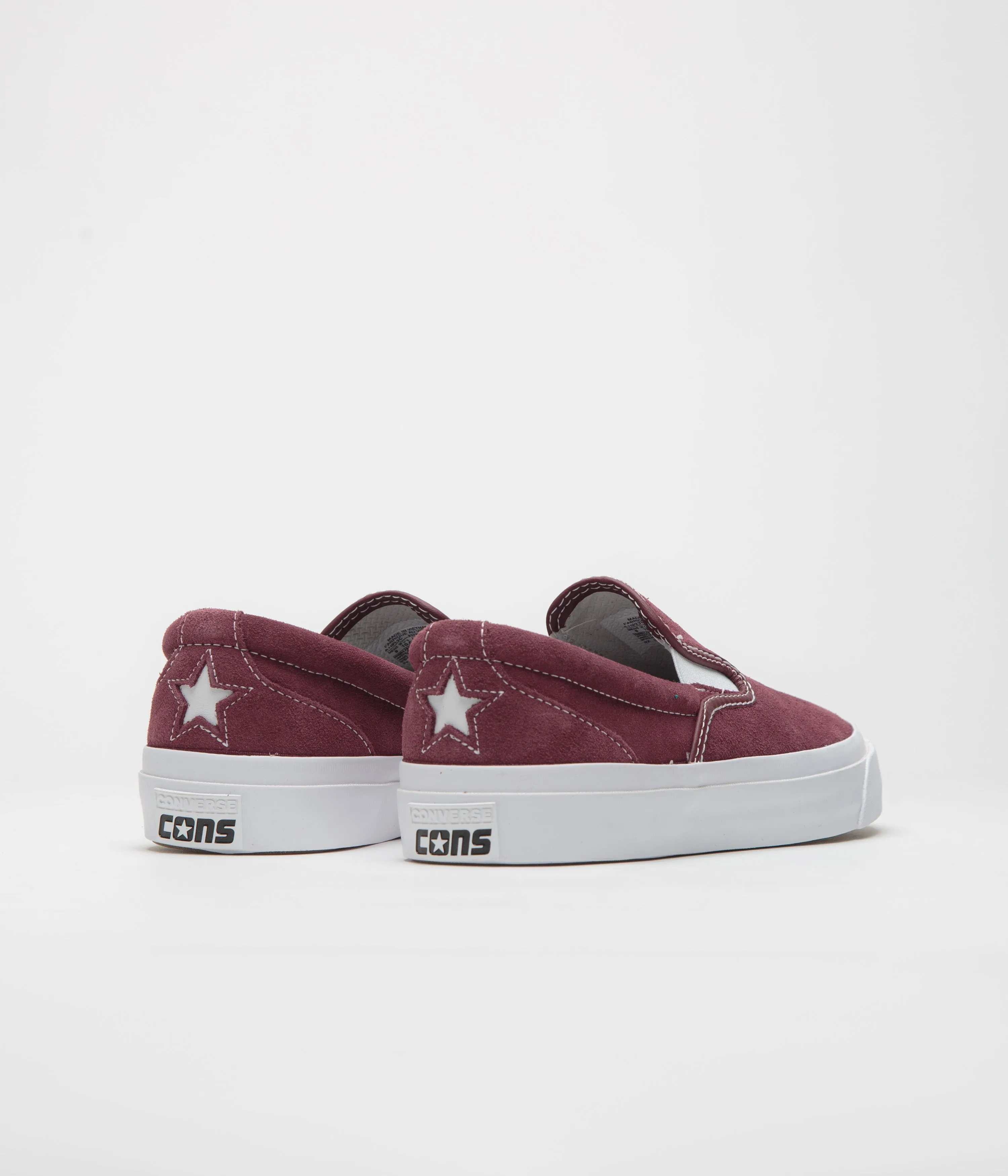 Converse One Star CC Slip Pro Shoes - Deep Bordeaux / White / White Converse Shoes