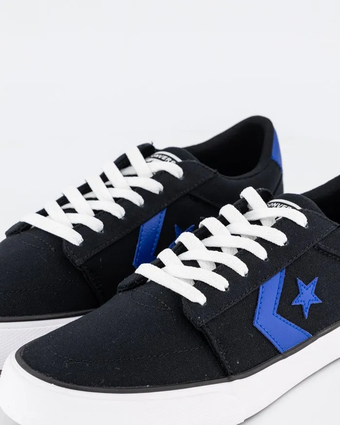 CONVERSE UNISEX BELMONT LOW BLACK/WHITE/BLUE SNEAKER SHOE Shoes_Mens-Converse